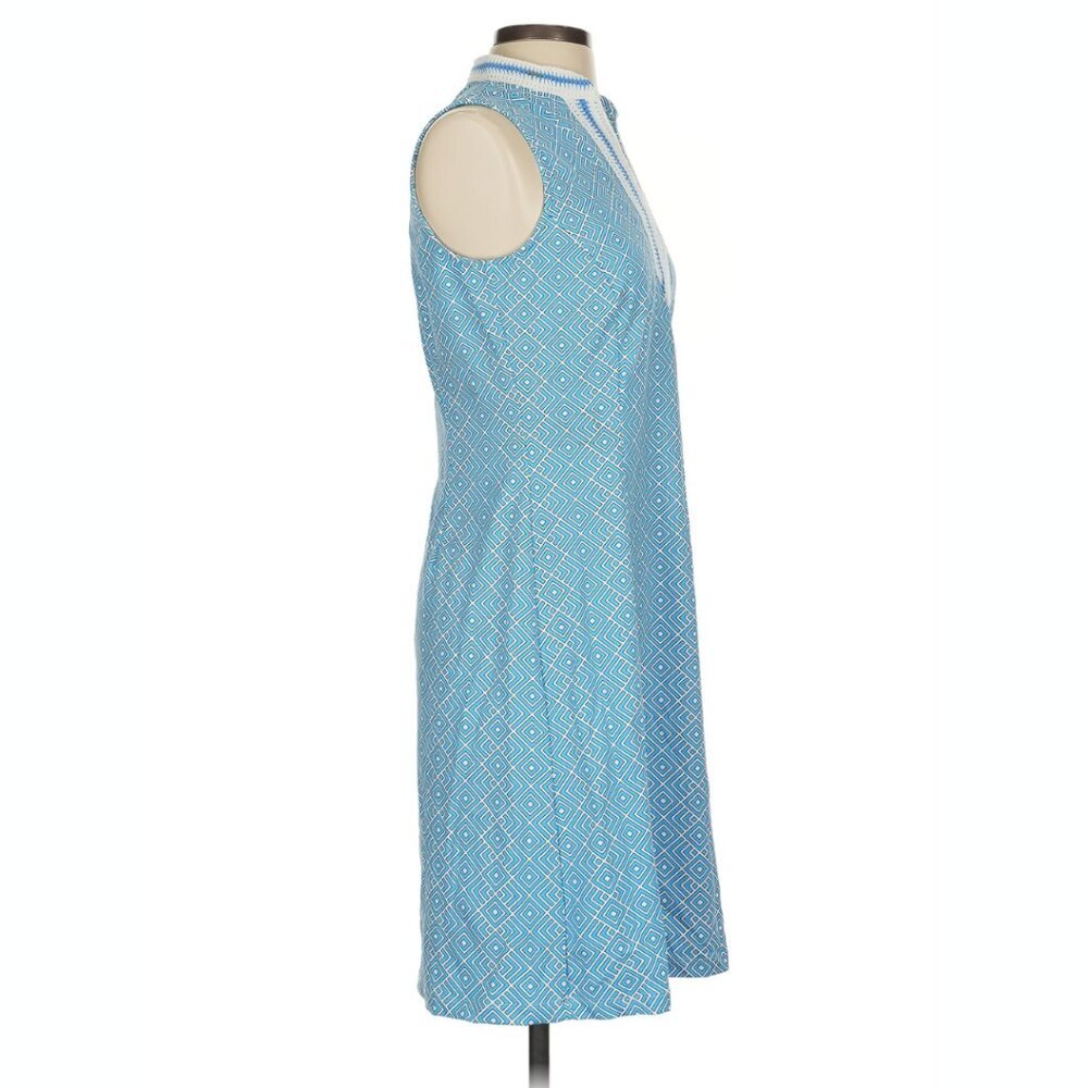 J. McLaughlin Ginny Dress – Size S Blue White Coastal Nautical Vacation Dress - Picture 4 of 6